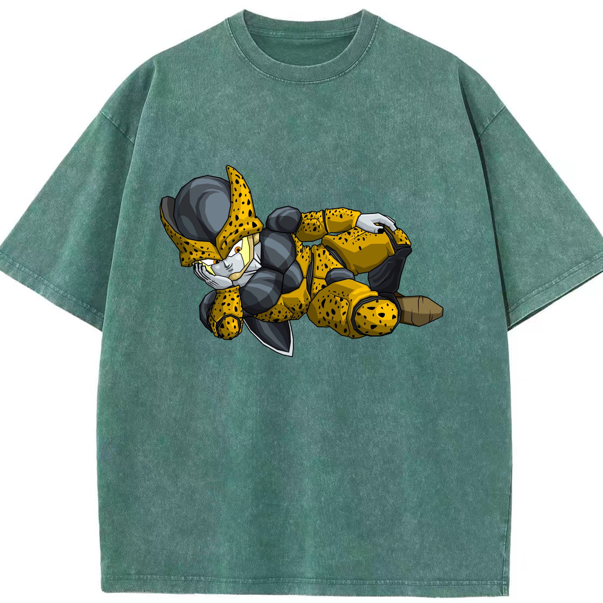 （画像用） ドラゴンボール セル DRAGON BALL Cell 綿100% ヴィンテージ風 半袖Tシャツ（フロントプリント）